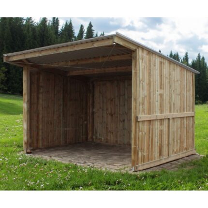 Klassischer Futterunterstand Max 25m2: 5x4m + 1m Vordach